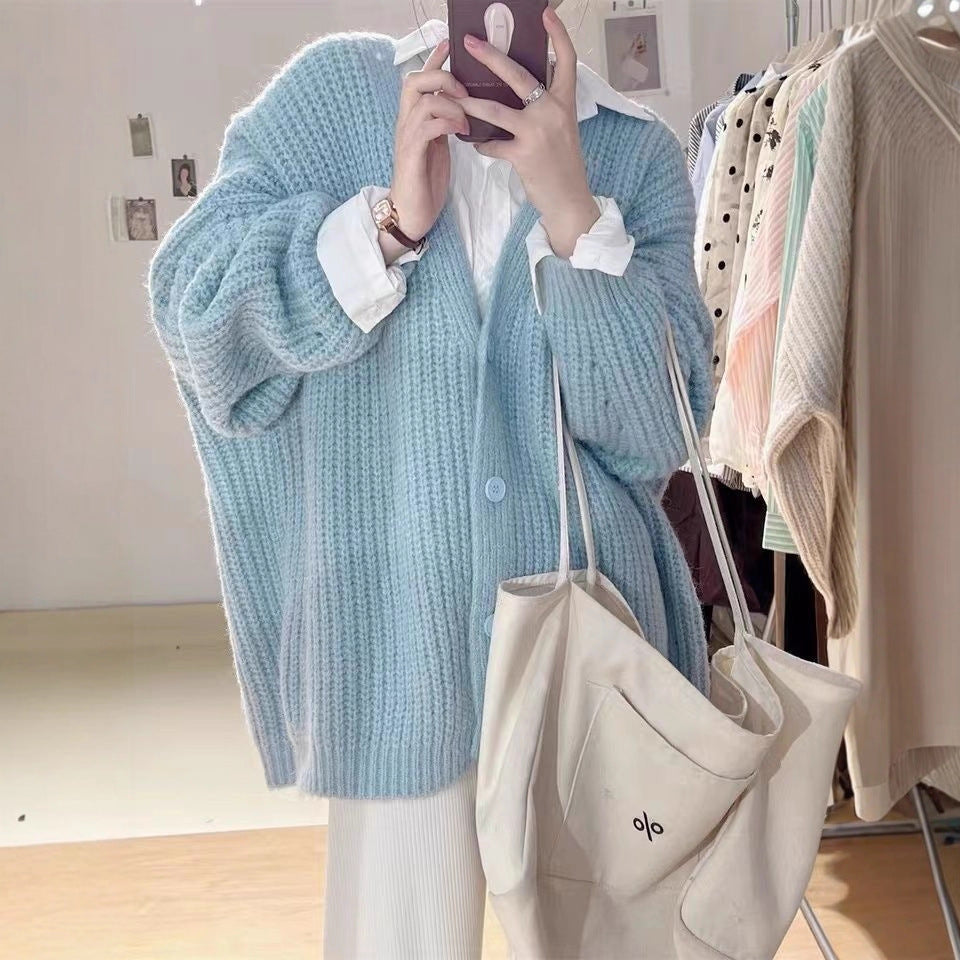 Kvinders hyggelige strikcardigan med oversized snit Stilla