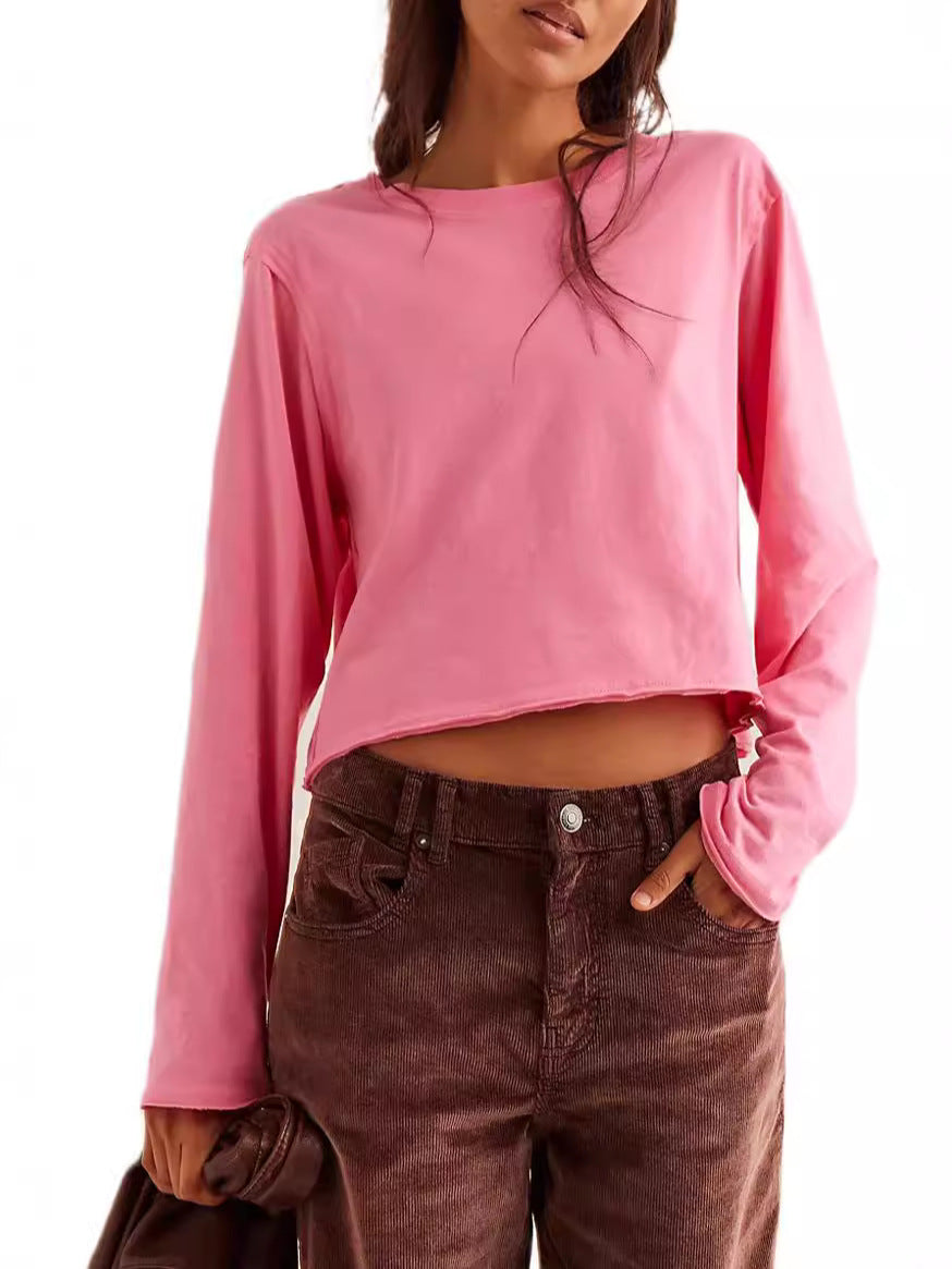 Damer Cropped Langærmet top med afslappet pasform Stilla