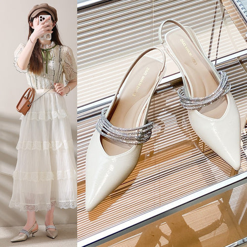 Dame Elegante stilfulde Slingback-hæle Stilla