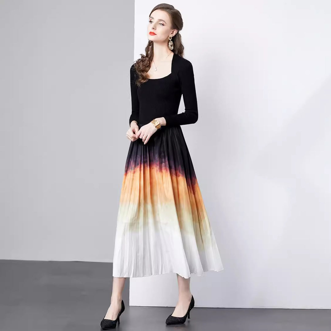 Damer Elegant Broderet Midi Kjole Stilla