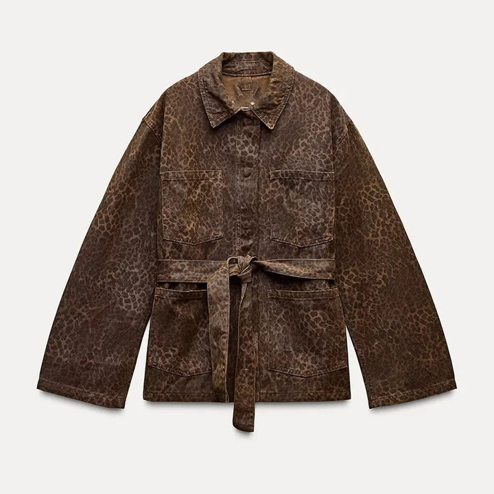 Kvinders fashionable jakke med bælte Stilla