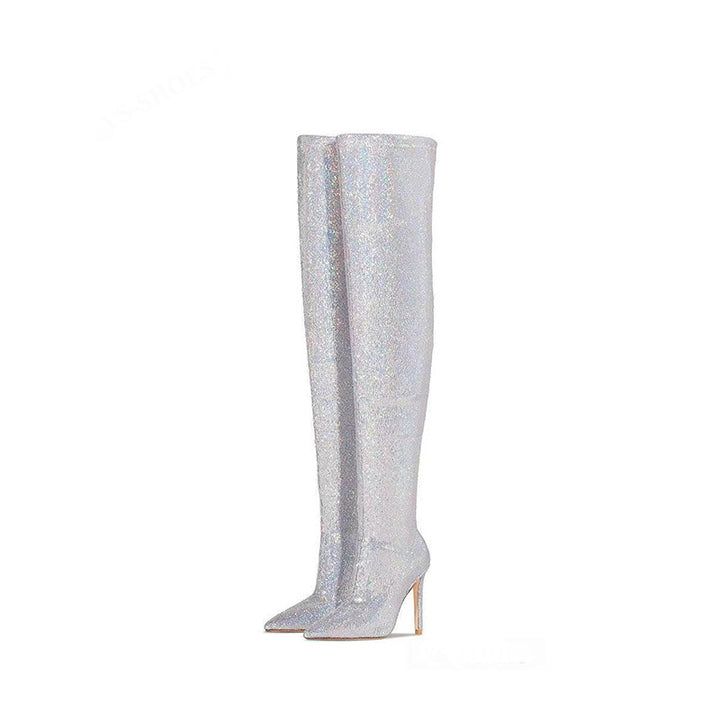 Femme Over-the-Knee Glitter Stiletto Støvler Stilla
