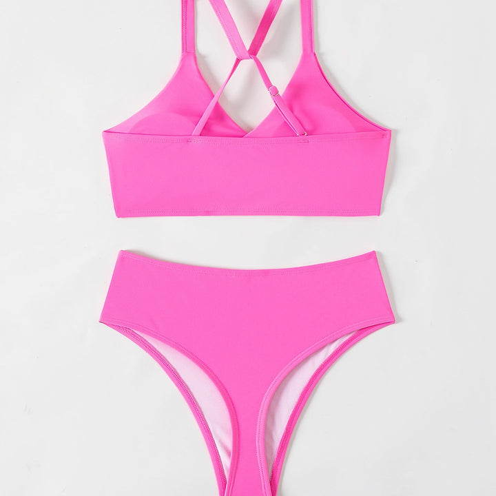 Dame bikini-sæt med høj benudskæring og justerbare stropper Stilla