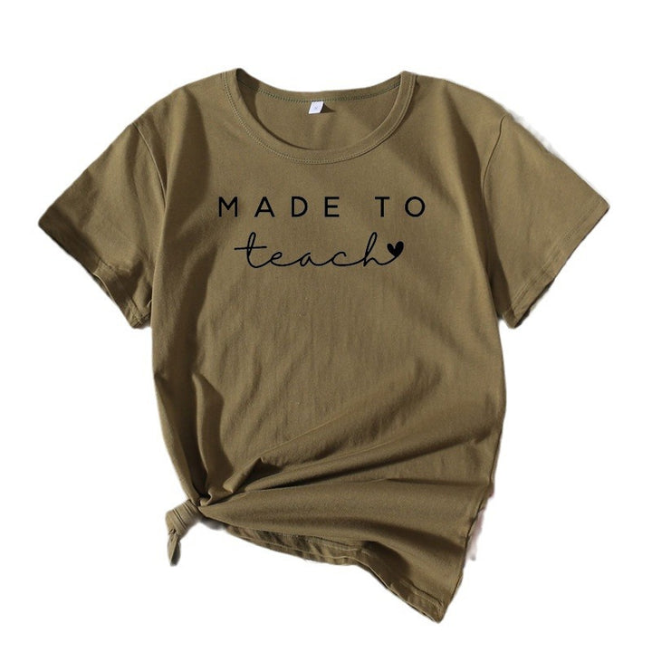 Kvinder Grafik Lærer T-Shirt Stilla