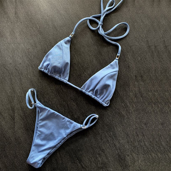 Dame Triangel-Bikini-Sæt med elegant taljehøjde og justerbart strop-system Stilla