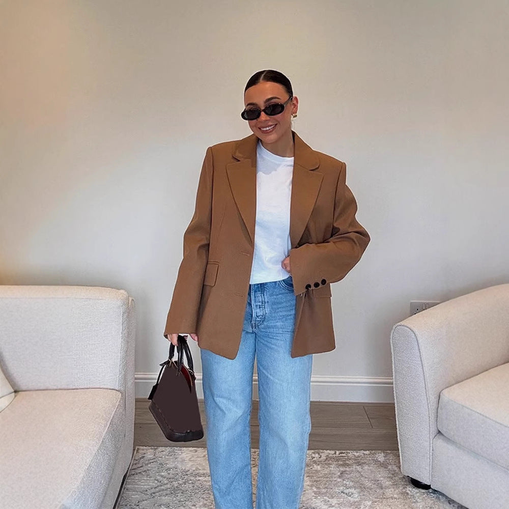 Dame Oversized Blazerjakke i moderne snit Stilla
