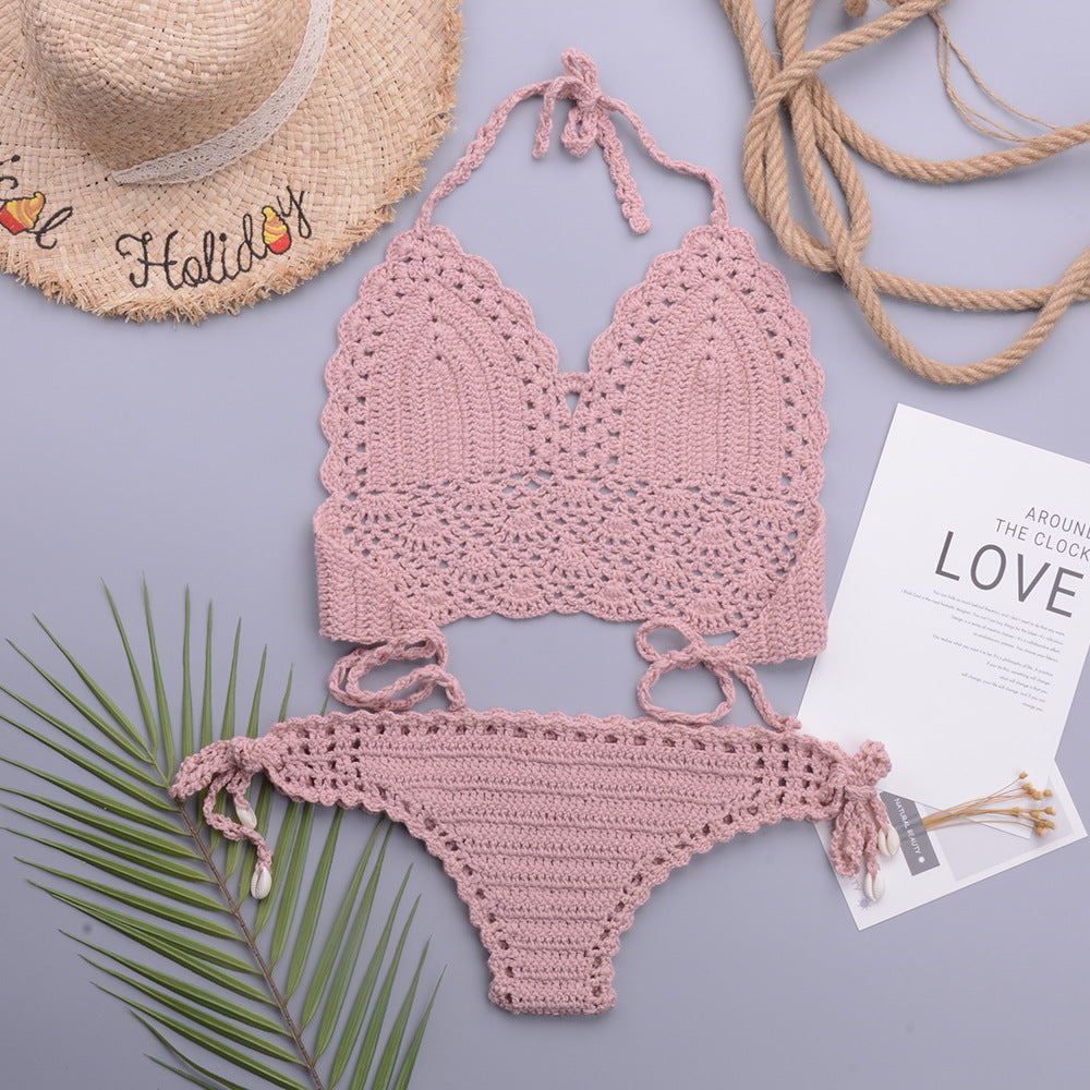 Damehækle-bikini med justerbare stropper og romantiske detaljer Stilla