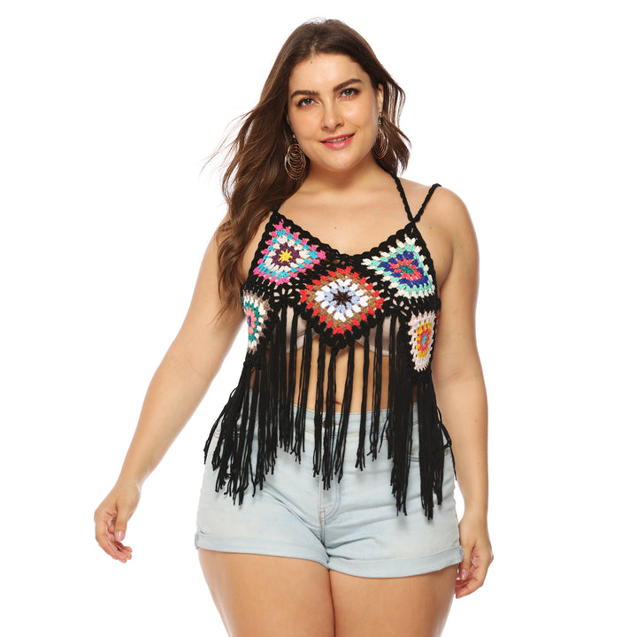 Frue Hækle-fringe-top Stilla 1750742947