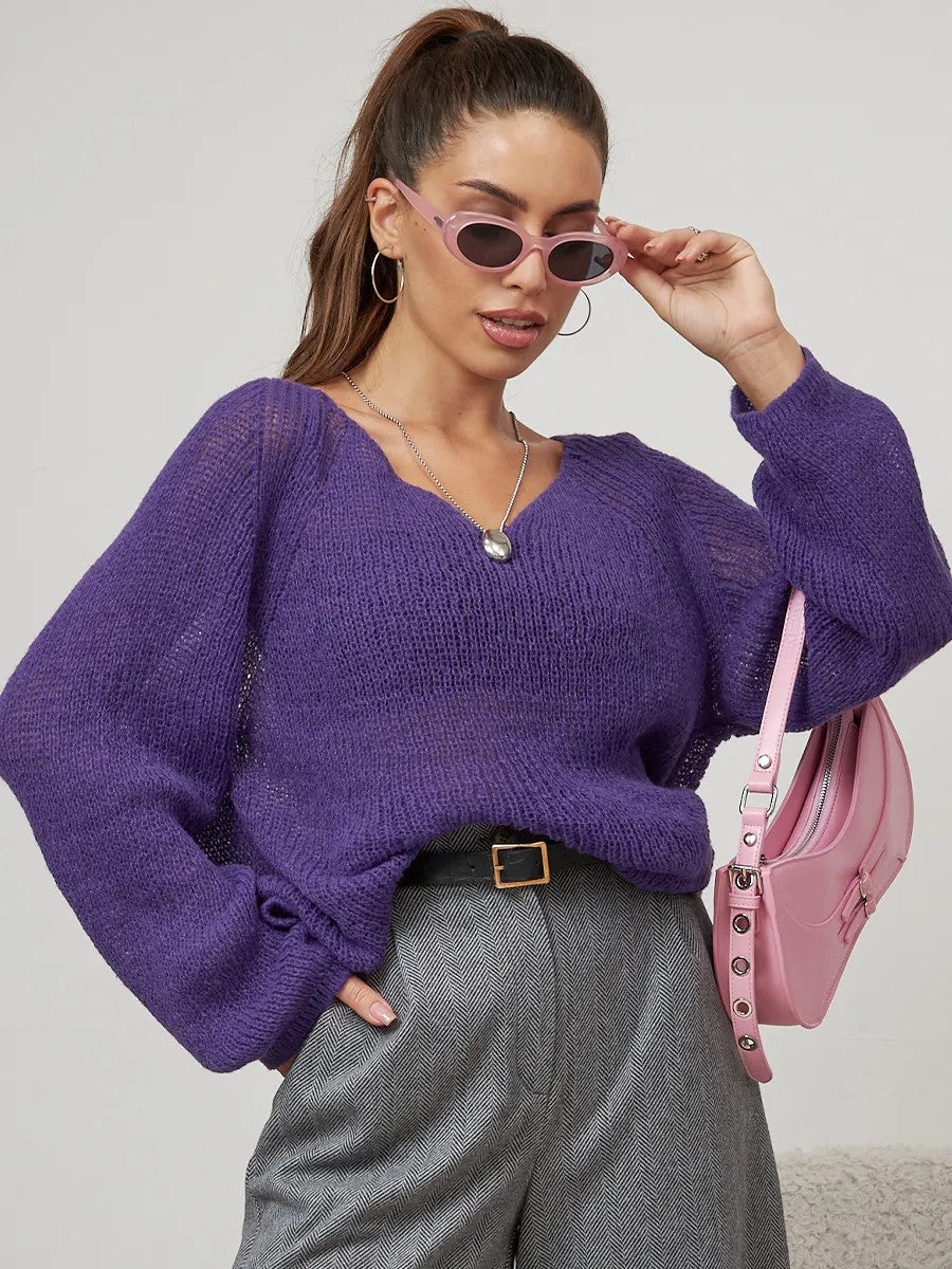 Kvinders afslappede sweater med en afslappet tekstur og blødt materiale Stilla