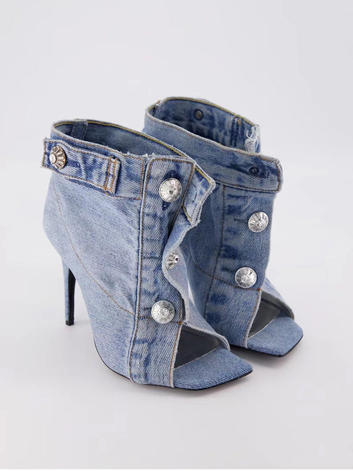 Femme Trendy Cut-Out Stiletto Hæle Stilla