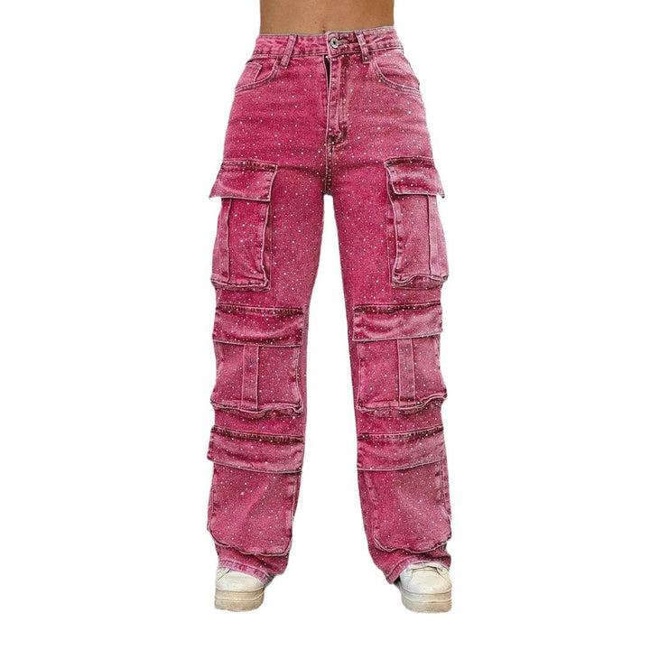 Dame Cargo Jeans med praktiske lommer og afslappet snit Stilla