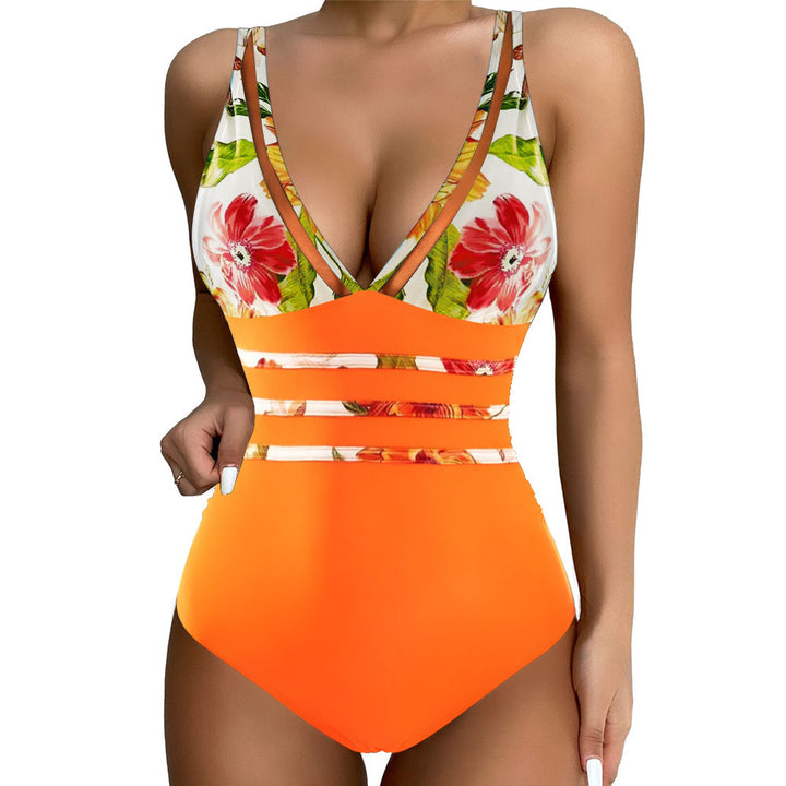 Damer bikinier med høj skæring og blomsterprint Stilla
