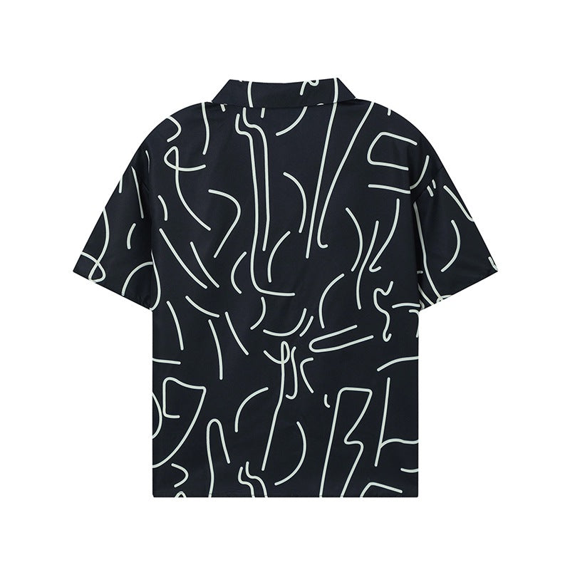 Dame Relaxed Fit Pyjamasæt med abstrakt mønster Stilla