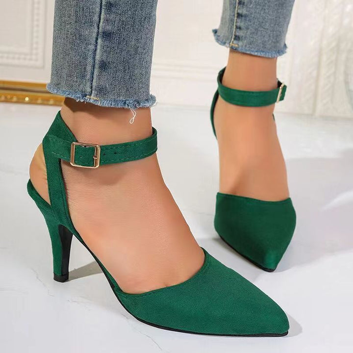 Dame Elegant Slingback-Pumps med smalt bånd og høj hæl Stilla