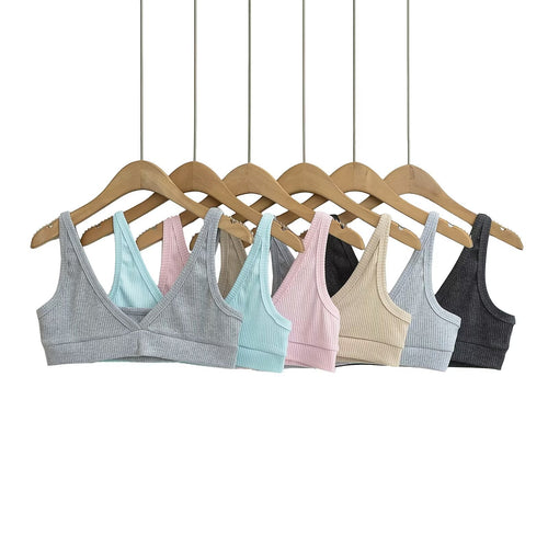 Dame Sporty Bralette med V-udskæring og sømløst design Stilla