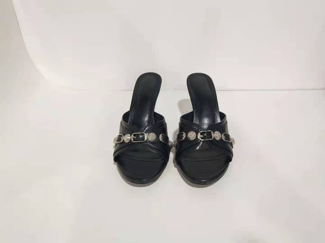 Femme Elegante Åben-Tå Slingback Hæle Stilla