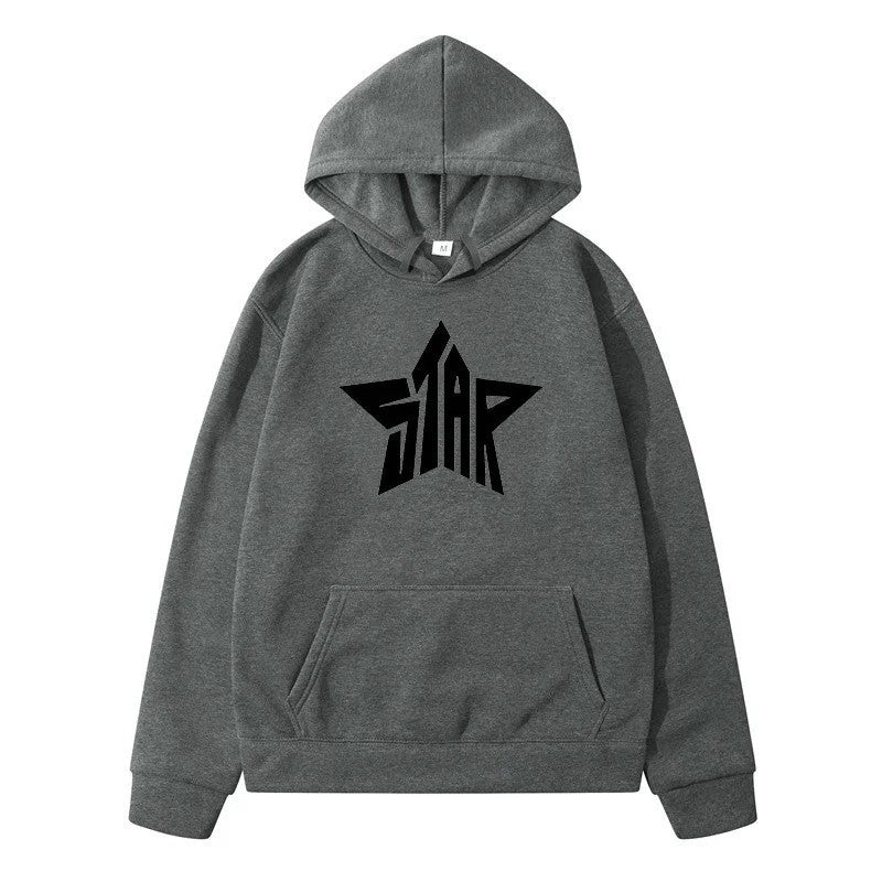 Dame hoodie med stilfuld stjernemotiv Skovae