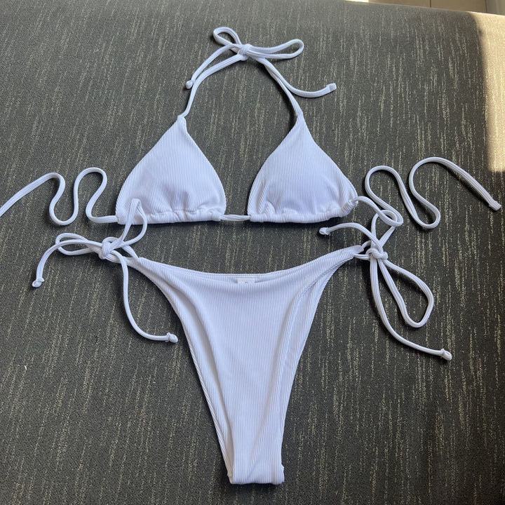 Dame trekant-bikini med sideløkke og justerbare stropper Skovae