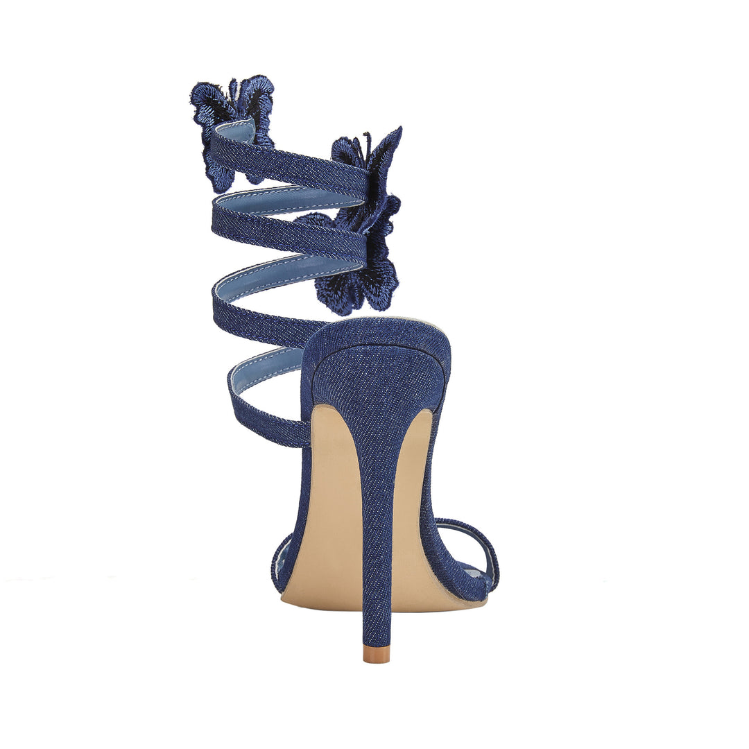 Femme Elegant Sommerfugl-Detalje Stiletto-Hæle Stilla