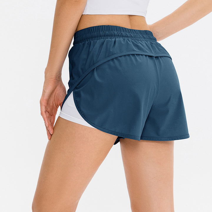 Dame Sporty Løbe Shorts med høj talje og praktiske sidelommer Stilla