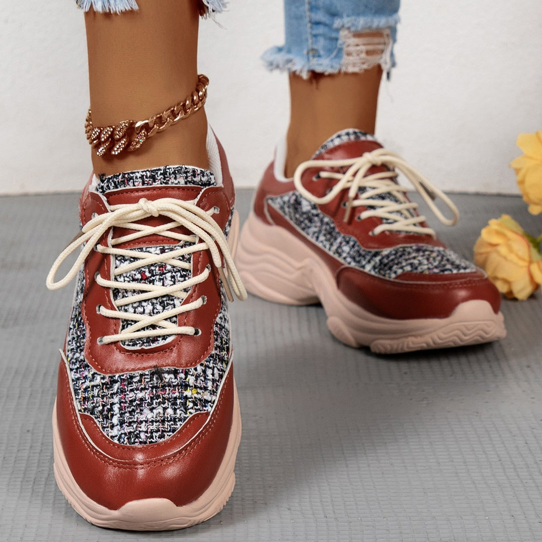 Dame Sporty Sneakers i moderne ternet mønster Stilla