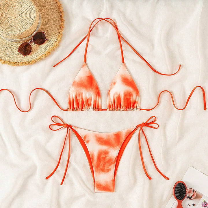 Dame triangel-bikini med justerbare stropper Skovae