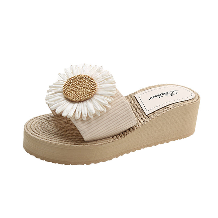 Dame mode dekoreret sandaler med blomster-applikation Stilla