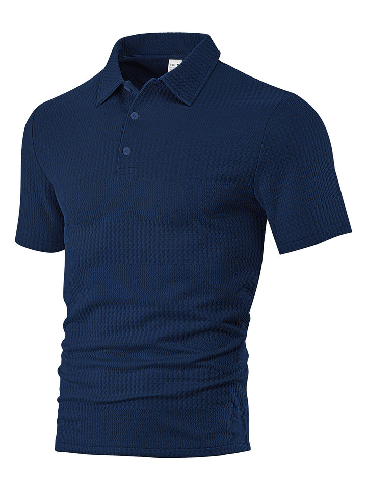 Herre Sporty Polo T-shirt med struktureret design Stilla