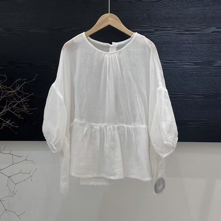 Femme Letvægts Peplum Bluse Stilla