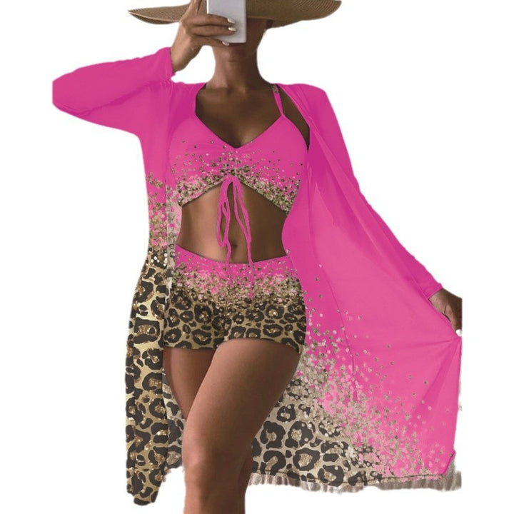 Dame Strand-outfit med blomsterprint Cover-Up og sporty shorts-design Stilla