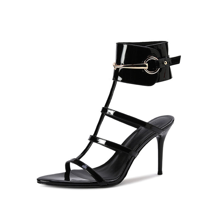 Dame Strappy High Heels Sandaler med Anklerem Detalje Stilla