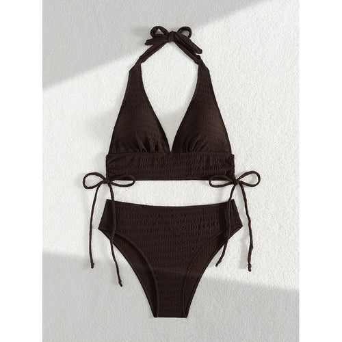 Dame Smocked Trekant Bikini Sæt Stilla