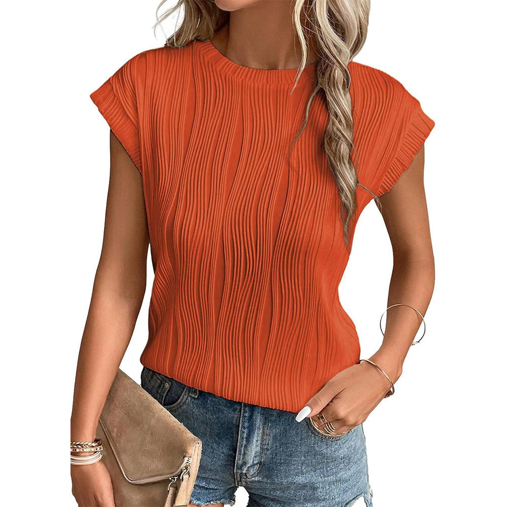 Damer Plissé T-Shirt Stilla