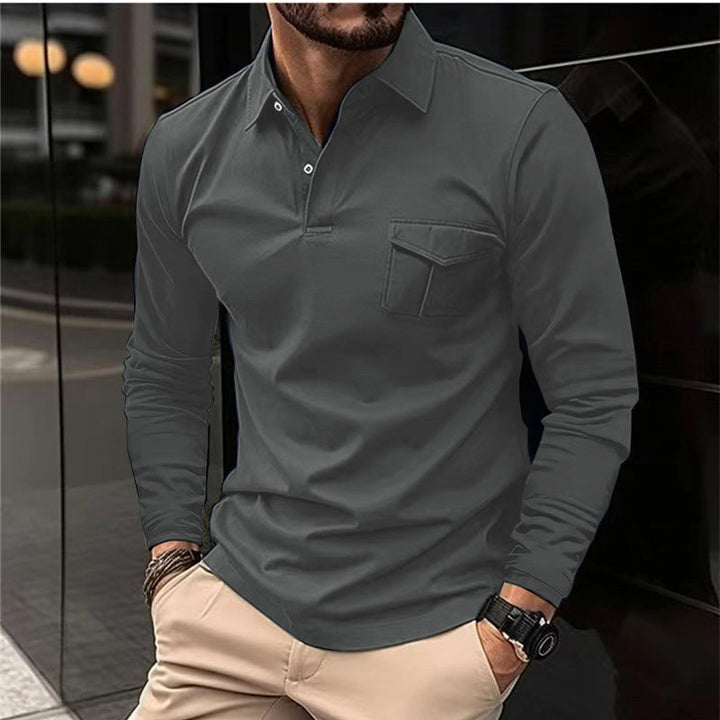 Herre poloshirt med lange ærmer Stilla