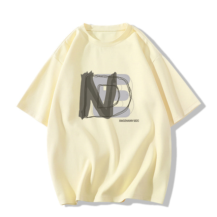 Dame Oversized T-shirt med kreativ grafisk print Stilla
