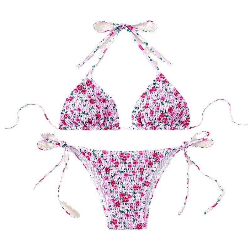 Dame Farverige Blomster Mønster Bikini Skovae