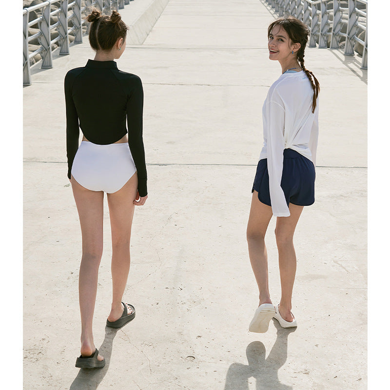 Dame Sporty Shorts med høj talje og sideslids Stilla