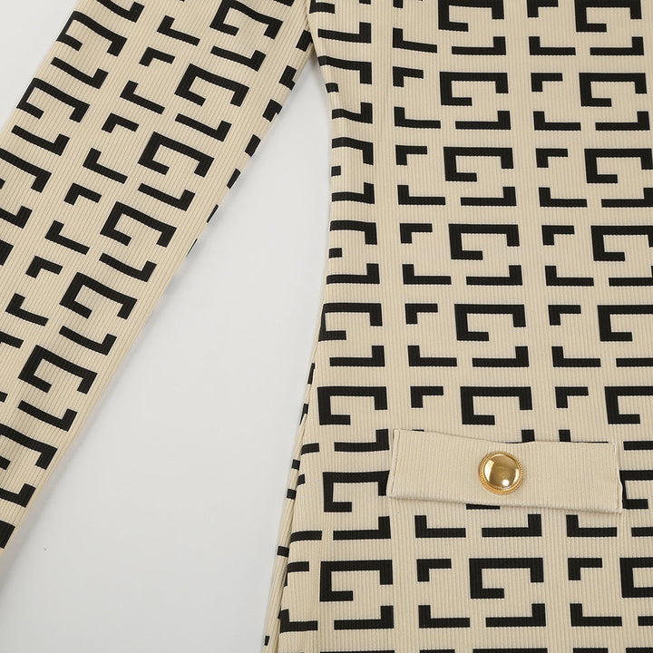 Stilla | Bodycon Rund Hals Lange Ærmer Sweat Mini Kjole