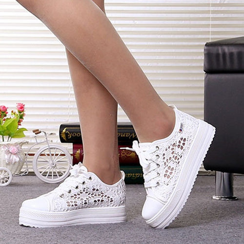 Dame modische sneakers i romantisk spidse design Stilla