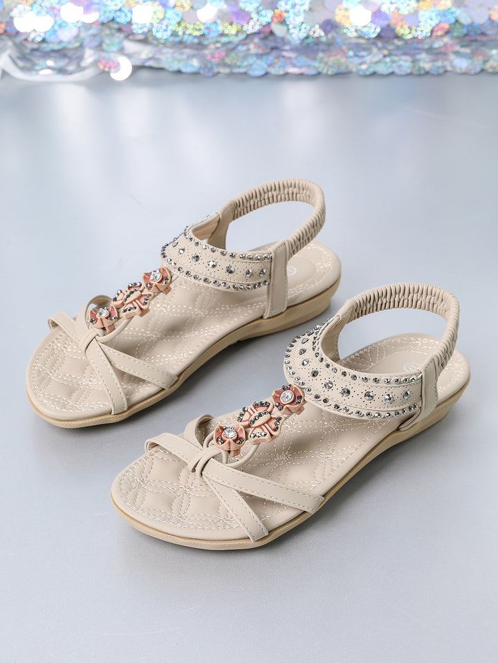 Dame behagelige sandaler med elegante smykkedetaljer Stilla