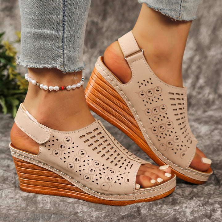 Dame Wedge-sandaler med åndbart overmateriale og skridsikker sål Stilla