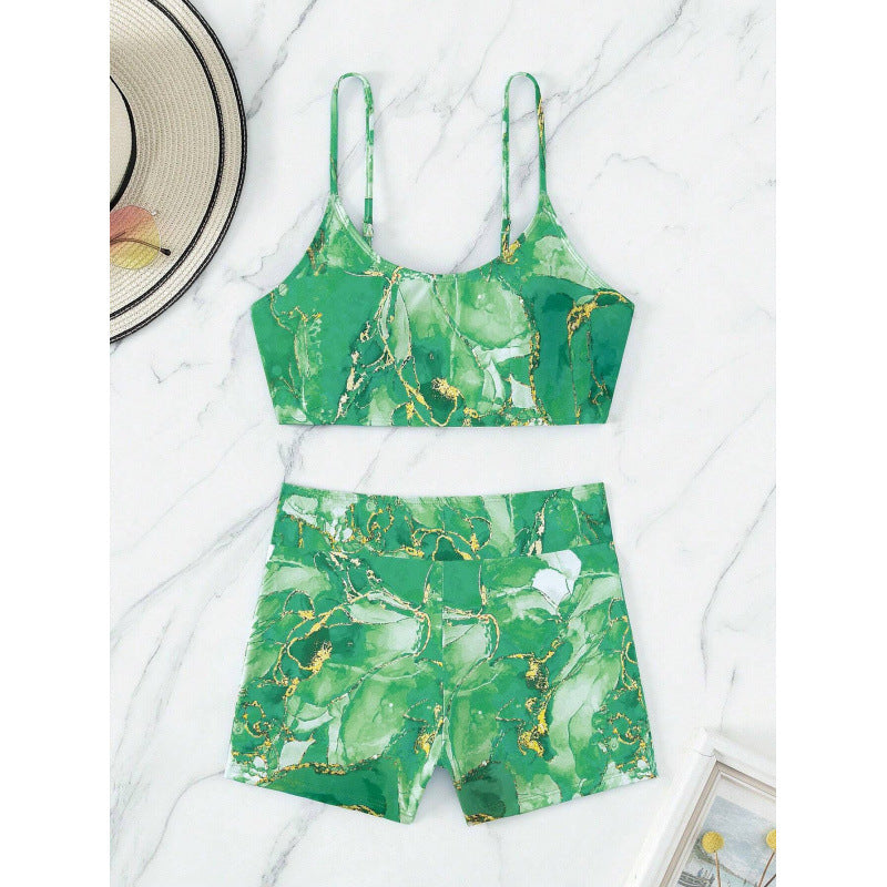 Dame Sport-Bikini-Sæt med moderigtigt design og behagelige shorts Stilla