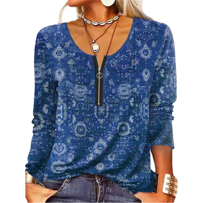 Dame Langærmet Shirt i Boho-stil Stilla