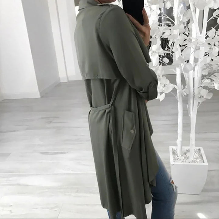 Dame afslappet, asymmetrisk Cardigan med åbne kanter Stilla