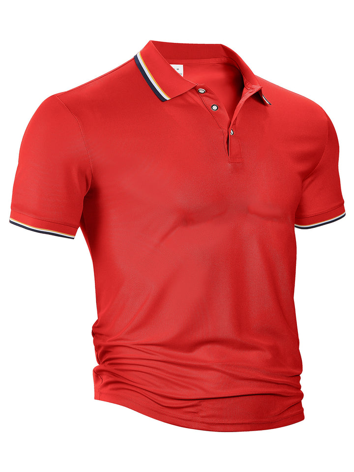 Herrer polo t-shirt med åndbar struktur og modige accenter Stilla