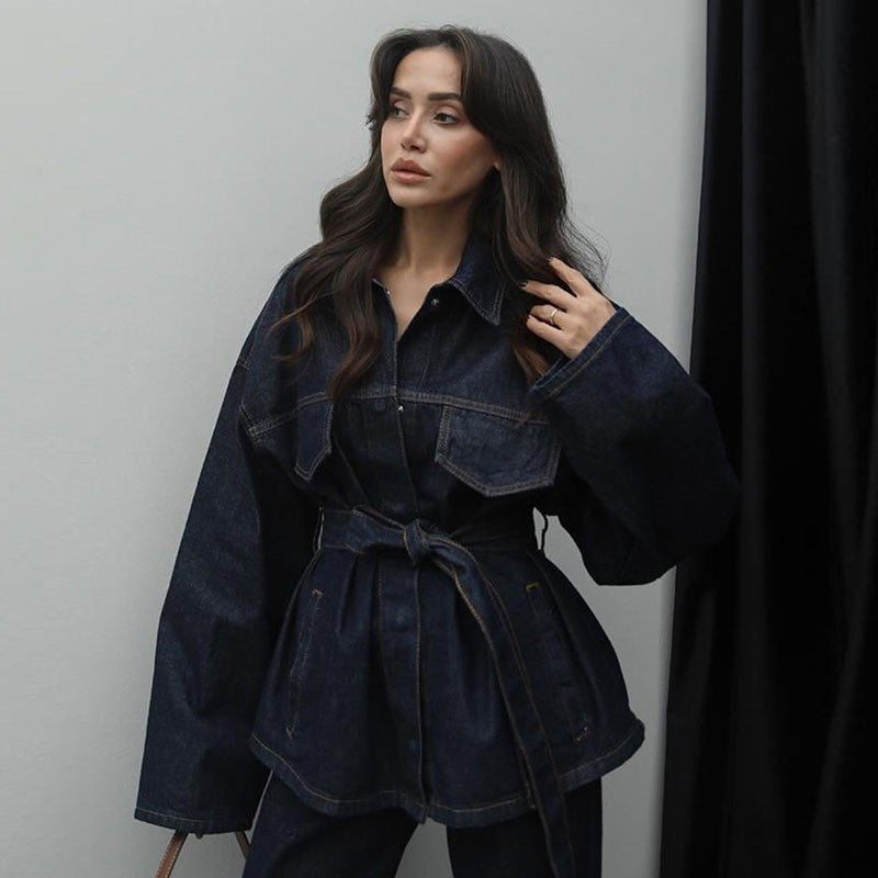 Damer Stilfuld Denim Jakke Stilla