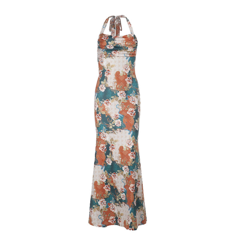 Dame Elegant Blomstret Maxi Kjole Stilla