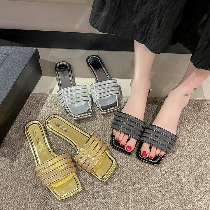 Dame Elegante Remsandaler med glitrende detaljer og komfortabel sål Stilla