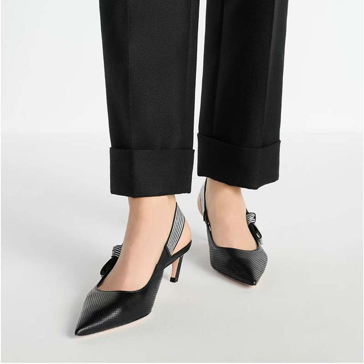 Femme Slingback Elegant Spids-tå Stiletter Stilla
