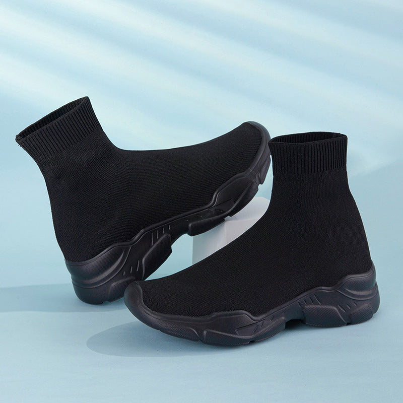 Dame High-Top Sneakers med elastisk strik-overdel Stilla